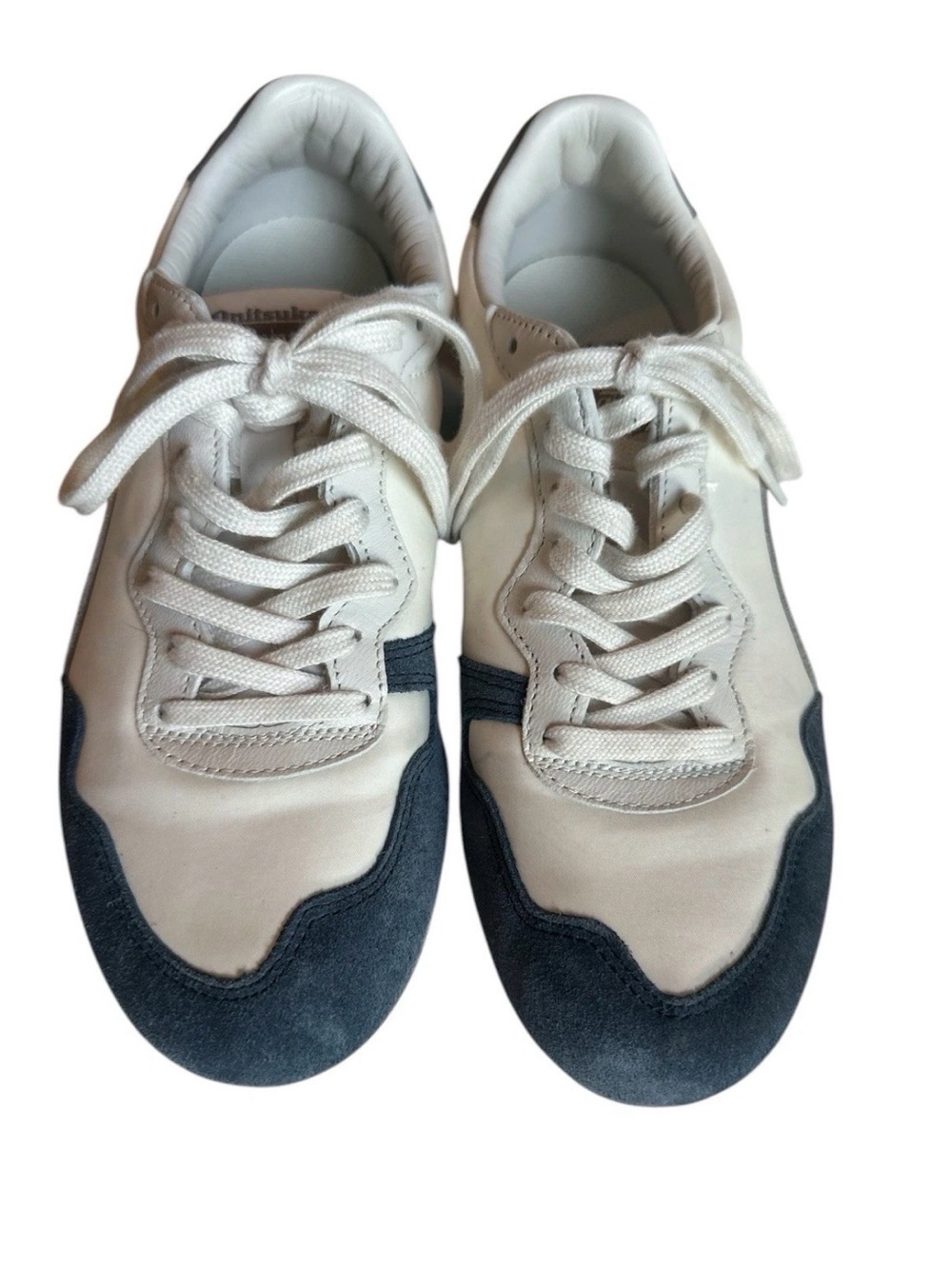 Onitsuka Tiger Serrano Women's Sneaker CL Cream Steeple Grey Sz 5.5 EUC
